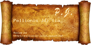 Pellionis Júlia névjegykártya